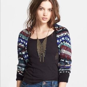Free People fair isle carnival bolero shrug